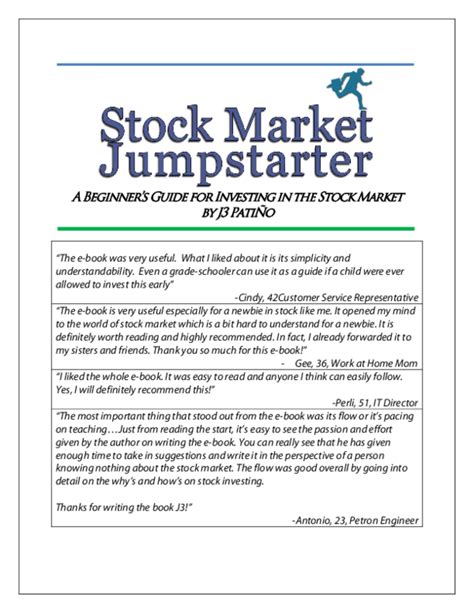 (PDF) A Beginner's Guide for Investing in the Stock Market by J3 PatiÑo.